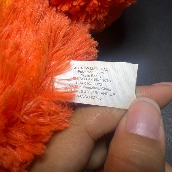 Nanco Large Orange Orangutan Chimp Monkey Hooking Hands Plush Animal Toy 14" - Picture 9 of 9